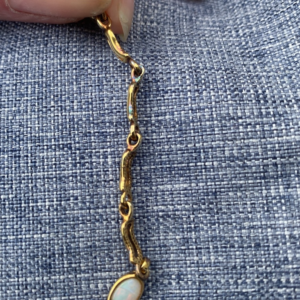 Gold or Gold Color Over Sterling Silver Opal Bracelet from Australia - Picture 15 of 17